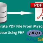 Generate PDF File From MySQL Database Using PHP