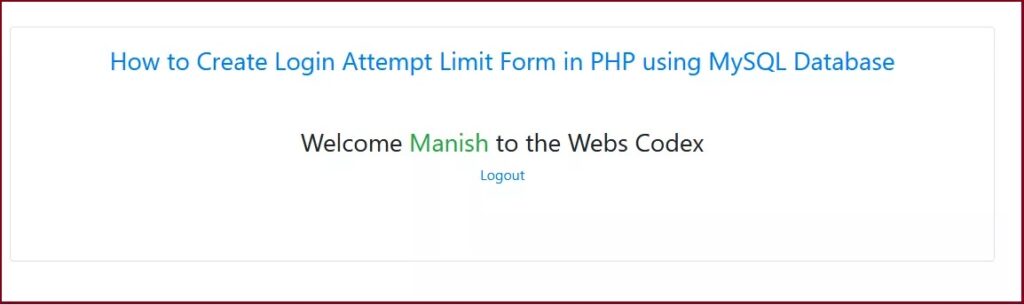 How To Create Login Attempt Limit Form In PHP Using MySQL Database