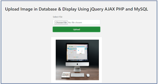 How to Upload Image in database using jQuery AJAX in PHP Mysql
