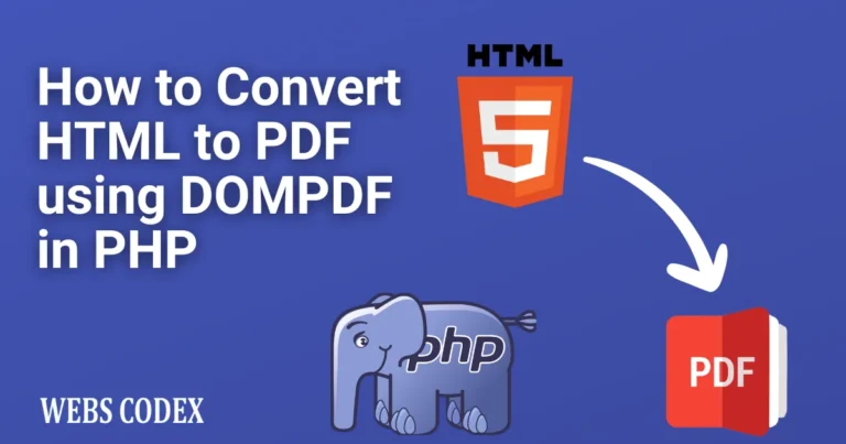 Convert HTML to PDF In PHP with Dompdf