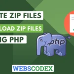 Create zip file and download zip file in php