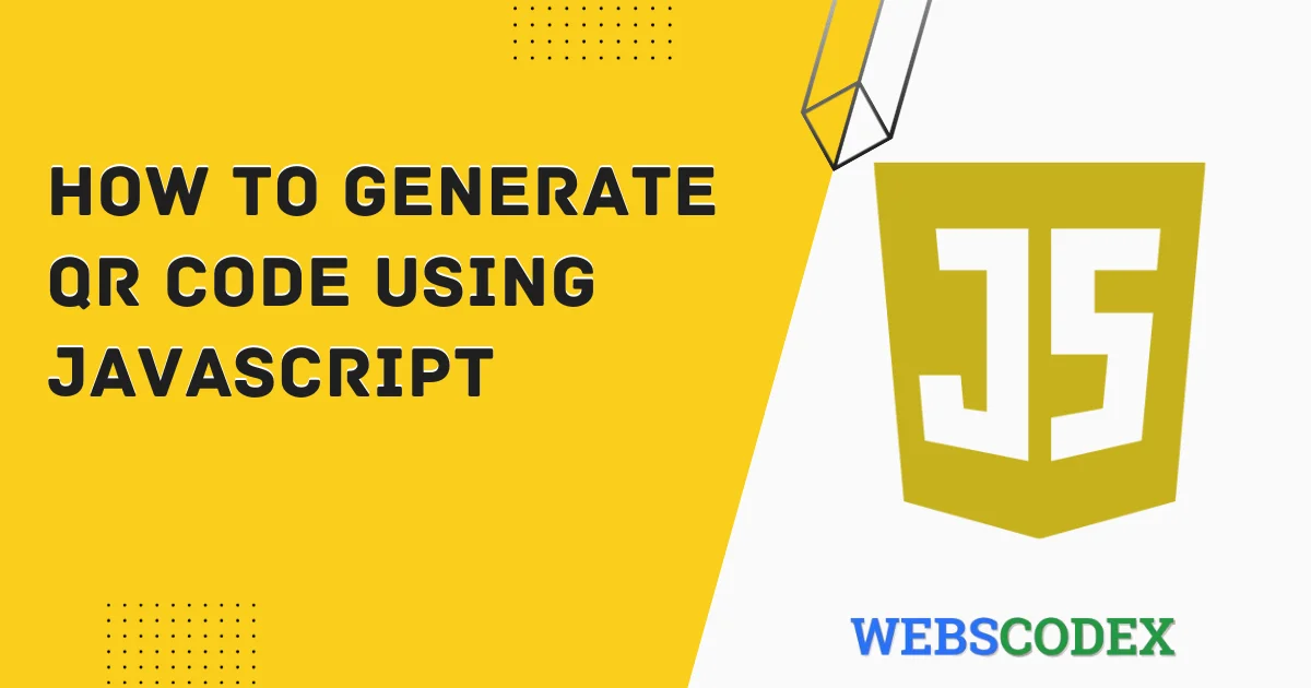 How To Generate QR Code Using HTML CSS And JavaScript
