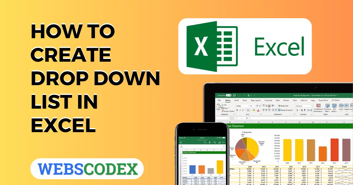 How to create drop down list in excel