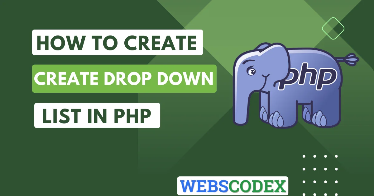 In this blog post How to Create drop down list using PHP from database table